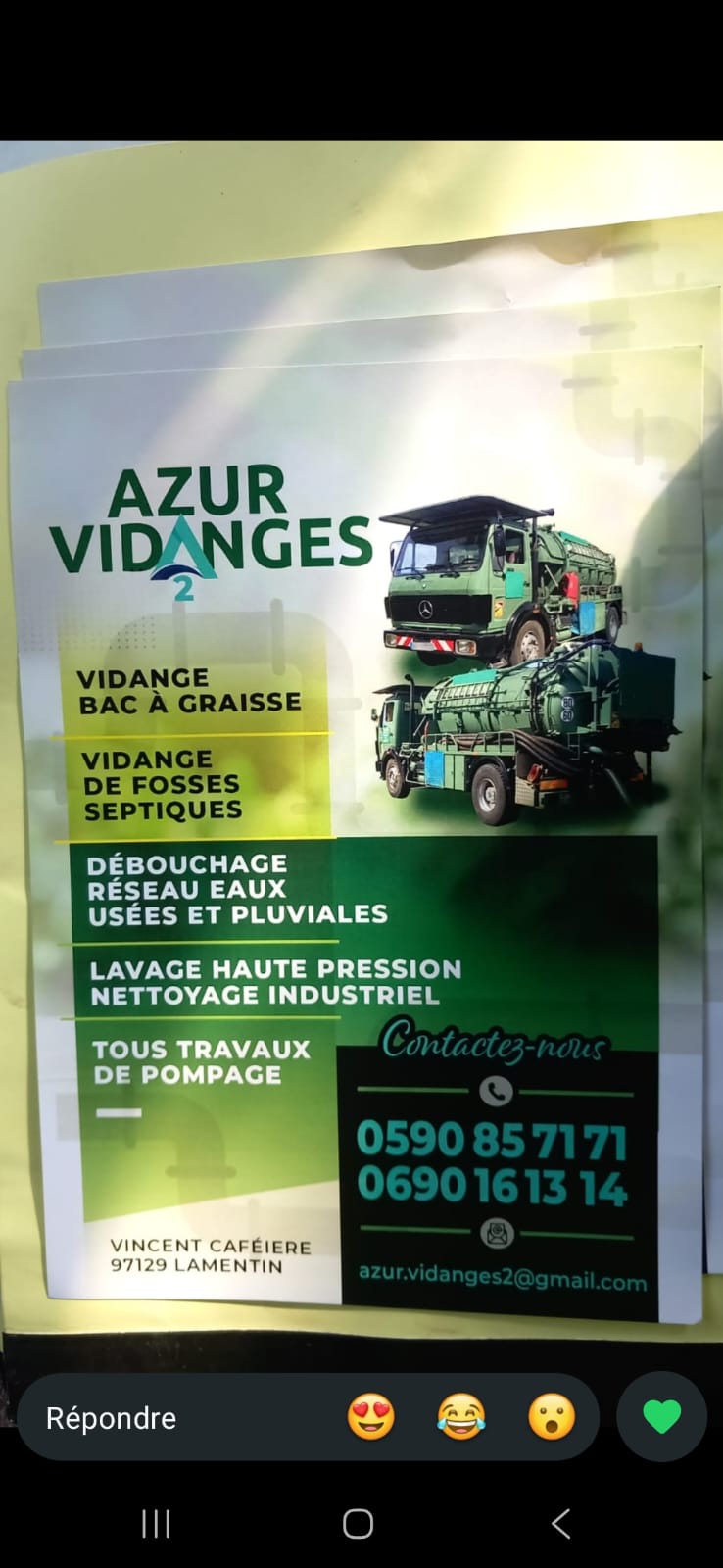 Chantier Azur Vidanges